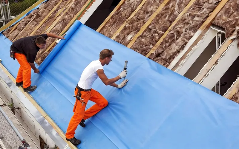 Paroprepustna folija - na strehi